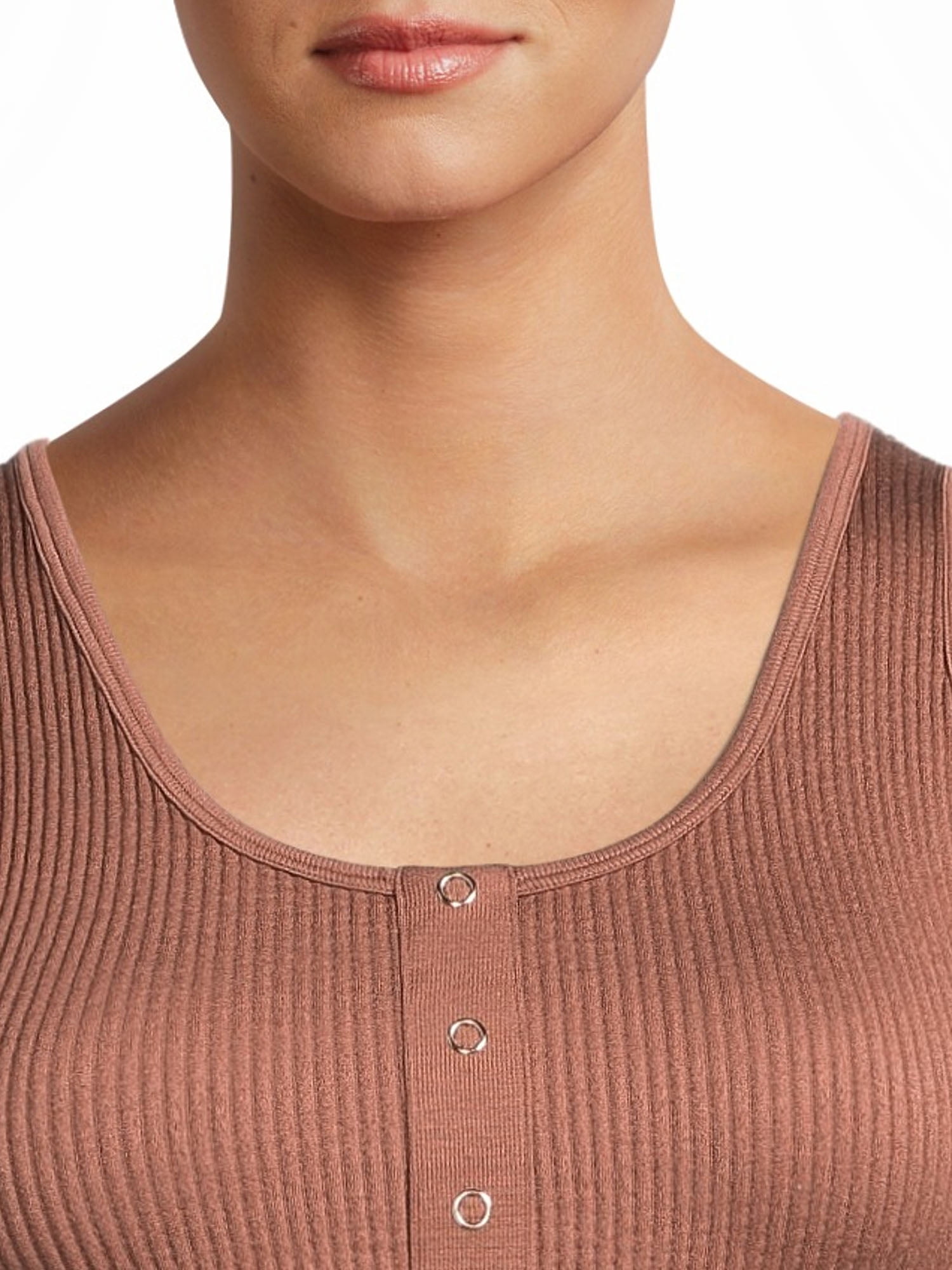 No Boundaries Juniors' Seamless Henley Bra