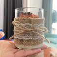 thumbnail image 4 of Rollos de arpillera de Yute Natural, cinta con encaje, costura DIY, tela de yute, envoltura de regalo, artesanía, fiesta de boda, Navidad, decoración del hogar, 2 m/rollo, 4 of 4