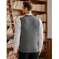 thumbnail image 4 of COOFANDY Men's Sweater Vest V Neck Pullover Sweater Sleeveless Knit Casual Slim Fit Vest, 4 of 9