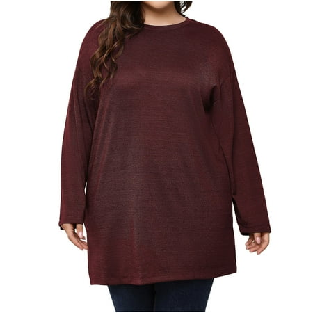 

Ugly Christmas Clothing HTNBO Womens Going out Long Sleeve Shirts Dressy Casual O Neck Plus Size Loose Solid Color Tops V Neck T Shirts Clothing from $15