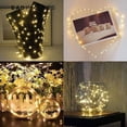 thumbnail image 2 of BadPiggies 6.6Ft 5Pack Fairy Lights, 20 LEDs Waterproof Outdoor Copper Wire String Lights, Battery Operated Mason Jar Lights, Firefly Starry Lights for DIY, Christmas,Wedding, Party(Warm White), 2 of 8