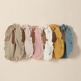 thumbnail image 1 of 6 uds bebé, baberos para bebé, baberos para bandana Unisex, baberos de algodón de colores sólidos para alimentar y babear, 1 of 5