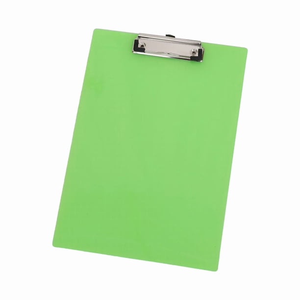 Portapapeles de plástico - 9 "x6", clip de acero inoxidable y portátil - Superficie de escritura resistente para oficina/escuela