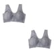thumbnail image 2 of Sonducket Cierre frontal Belleza Espalda Cómoda Conformación Push Up Seamless Trace Belleza Espalda Sujetador deportivo, Sujetador de encaje Gris L 2piezas, 2 of 6