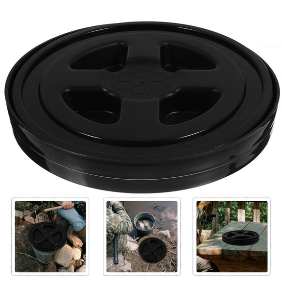 ETHZZLE 1Pcs Black Seal Lid for Utility Buckets 31.3X31.3X1.7In