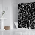thumbnail image 2 of White Spider Webs and Spiders Shower Curtain 84"x72" ,Bathroom Decorative Shower Curtains Set with 12 Hooks,Modern Waterproof Washable Shower Curtain, 2 of 6