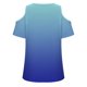thumbnail image 5 of ICHUANYI Clearance Women Summer Sexy T- Shirt Cold Shoulder Pullover Blouse V-Neck Short Sleeve Printed Tops(Blue, M) ICHUANYI WER2023080807764, 5 of 5