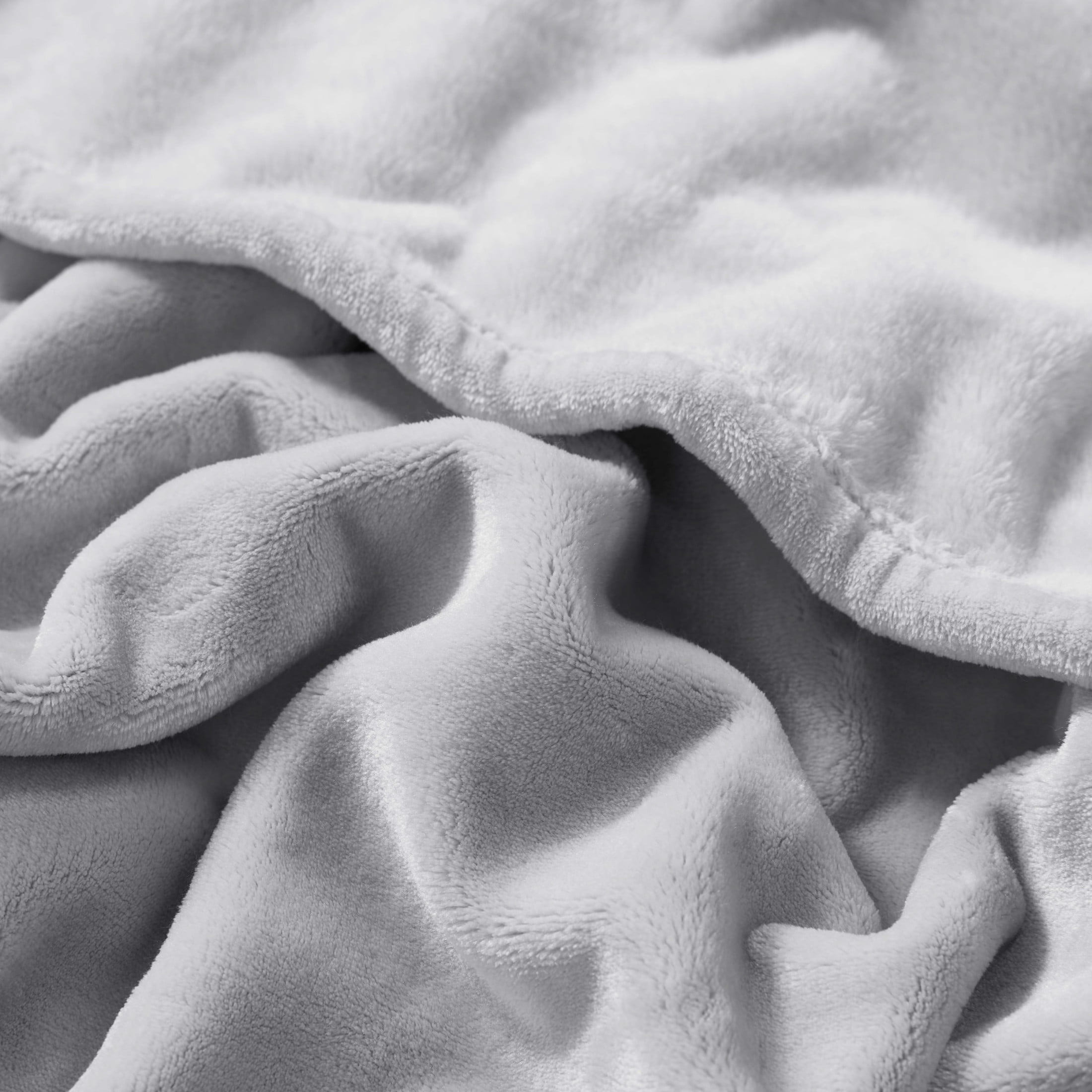 The Sheet Lab Solid Plush Microfiber Throw Blanket, Glacier Grey, 50" x 70"