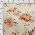 thumbnail image 2 of oneOone Georgette Viscose Fabric Watercolor Leaves & Flower Floral Print Sewing Fabric BTY 42 Inch Wide, 2 of 4
