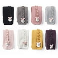 thumbnail image 5 of Children Girls Soft Cute Thick Stretchy Solid Color Rabbit Decoration Pants Leggings Bottoms, 5 of 5
