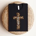 thumbnail image 5 of Love in Faith | Faith Cross Short Sleeve | Black Leopard | Christian T-Shirts for Women | Faith Based Apparel |Christian Gifts, 5 of 7