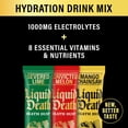 thumbnail image 2 of Liquid Death Dust Hydration Powdered Drink Mix, Variety 6 Pack, Severed Lime, Convicted Melon, Mango Chainsaw, 1000mg Electrolytes, 2 of 6