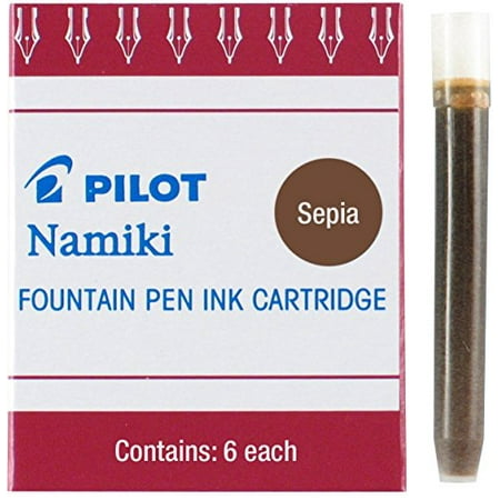 Pilot Namiki IC50 Fountain Pen Ink Cartridge, Sepia, 6 Cartridges per Pack (Best Ink For Pilot Metropolitan)