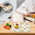 thumbnail image 3 of Yayeee Dish Drying Mat for Kitchen Counter 18" x 24" Microfiber Super Absorbent Coffee Decorative Pad, Birds Sunflowers, 3 of 9