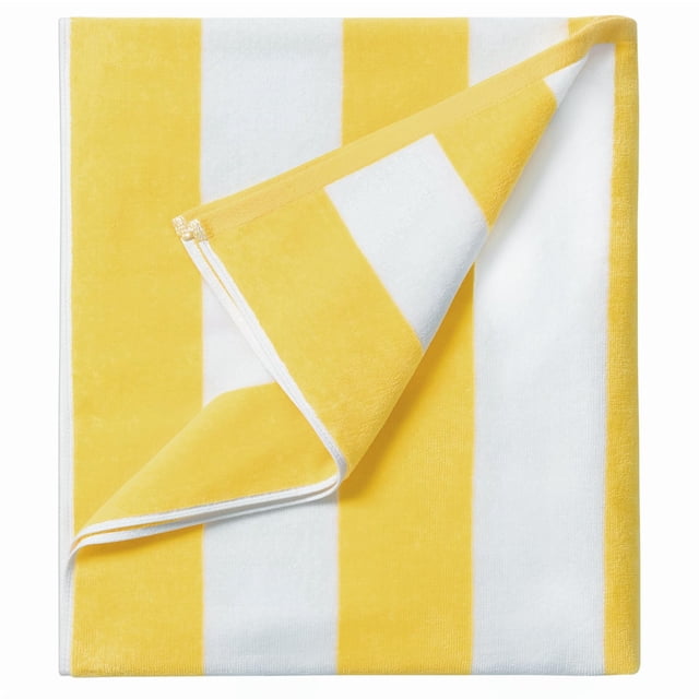 Toalla LULUHOME, grande, algodón, 91 x 178 cm, color amarillo