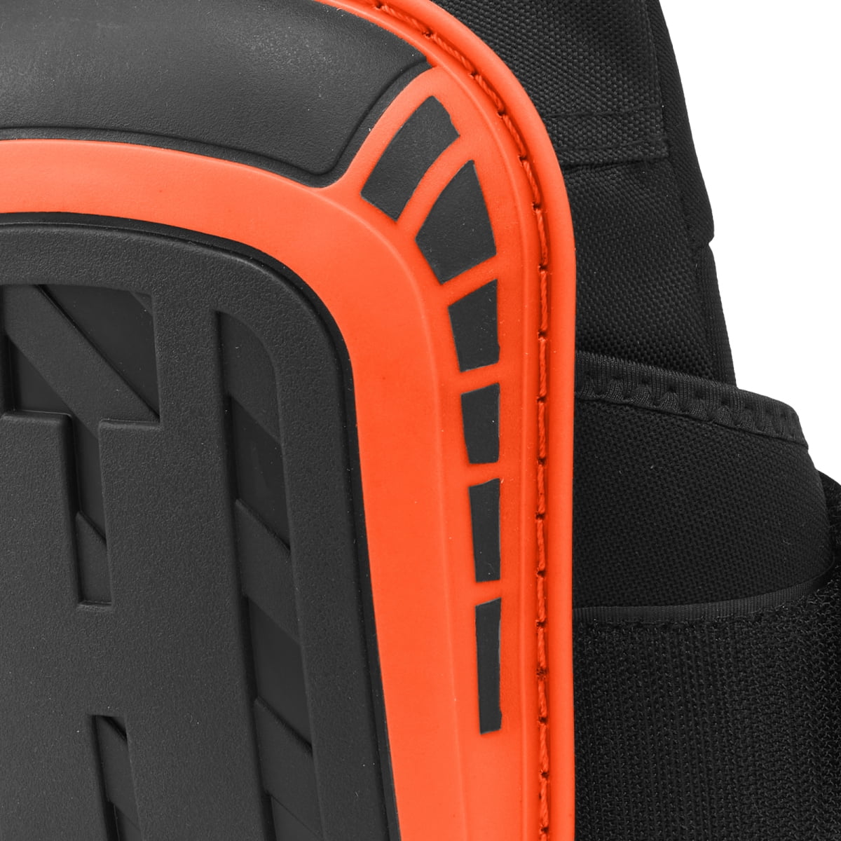 FENGFAN Heavy Duty Work Knee Pads Gel Foam Anti-Slip with Extension Straps Black Orange 1 Pair