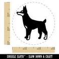 thumbnail image 2 of Dobermann Pinscher Dog Self-Inking Rubber Stamp Ink Stamper - Green Ink - Small 3/4 Inch, 2 of 7