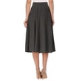 thumbnail image 4 of Women's Flared Lightweight Elastic Midi A-Line Skirt, Comfortable and Stylish Skirt, 4 of 8