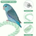 thumbnail image 2 of Uxcell 2-Pack Rope Perches for Bird Cages, 23.6 in Length Comfort Grip Flexible Rope Perch Beak & Paw Grinding Bird Platform Sand [Cyan], 2 of 8