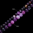 thumbnail image 4 of Uxcell Purple Agate Beads 8mm Natural Gemstone Beads, Smooth Round Loose Beads for Jewelry Making (1 Strand - 47pcs), 4 of 5