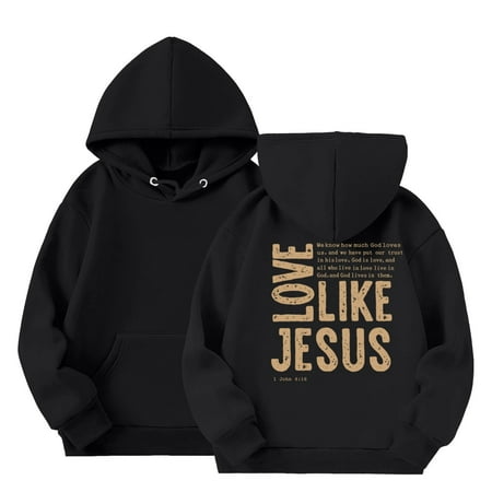 

Jesus Loves You Hoodie Kids 2024 Fall Religious Sayings Sweater Hooded Sweatshirt Cute Size 5t Sweatshirt Girls Sweatshirt for Girls 10-12 Trendy Preppy Clothes for Girls