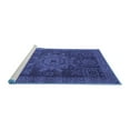 thumbnail image 2 of Ahgly Company Machine Washable Indoor Rectangle Abstract Blue Modern Area Rugs, 8' x 12', 2 of 4