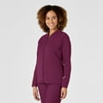 thumbnail image 4 of Wink Knits and Layers Women's Fleece Full Zip Jacket, Wine, 2X, 4 of 9
