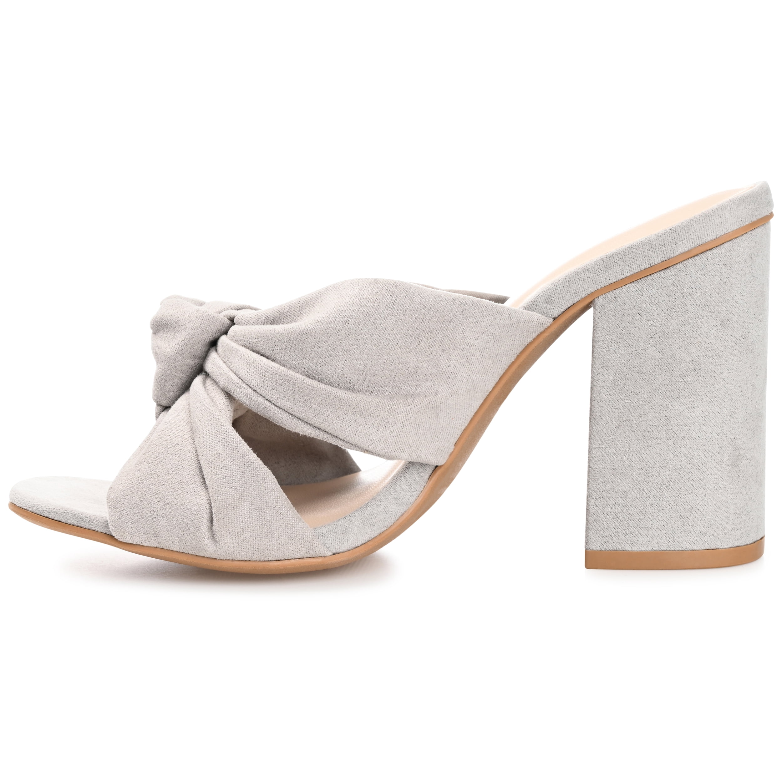 Journee Womens Tabithea Open Square Toe Block Heel Sandals