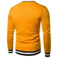 thumbnail image 7 of qolati Mens V Neck Sweatshirts Casual Long Sleeve Shirts Slim Fit Athletic Sweaters Contrast Color Fall Knittede Pullover Top, 7 of 7