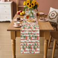 thumbnail image 2 of Strawberry Table Runner 70 Inches, Fruits Green Palm Leaves Red Striped Bed Runner Dresser Scarves Tabletop for Indoor Outdoor Parties/Ceremony/Banquet, 13" x 70", 2 of 9