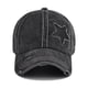 thumbnail image 3 of Gorra de béisbol con estrella de cinco puntas rota, cola de caballo lavada de algodón puro, gorra de cola de caballo, marea europea y americana, alero curvo, gorra de cola de caballo, 3 of 6