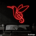 thumbnail image 3 of Craftnamesign Hummingbird Song Neon Sign, Music Studio Kid Room Decor, 3 of 3