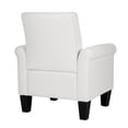 thumbnail image 6 of Dazone Modern Air Leather Sponge Solid Print Club Chair, White, 6 of 6