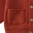 thumbnail image 7 of Auroural Toddler Girls Cardigan Button Up Children's Solid Color Casual Fashion Long Sleeve Round-Neck Blouses Tops Kids 0-4 Years, 7 of 7