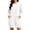 White, variant on Oksale Sweatshirt Dresses Women with Pockets Loose Cozy Long Sleeve Mini Hoodie Dress Casual Drawstring Hooded Sweatshirts Fall Outfits Black S
