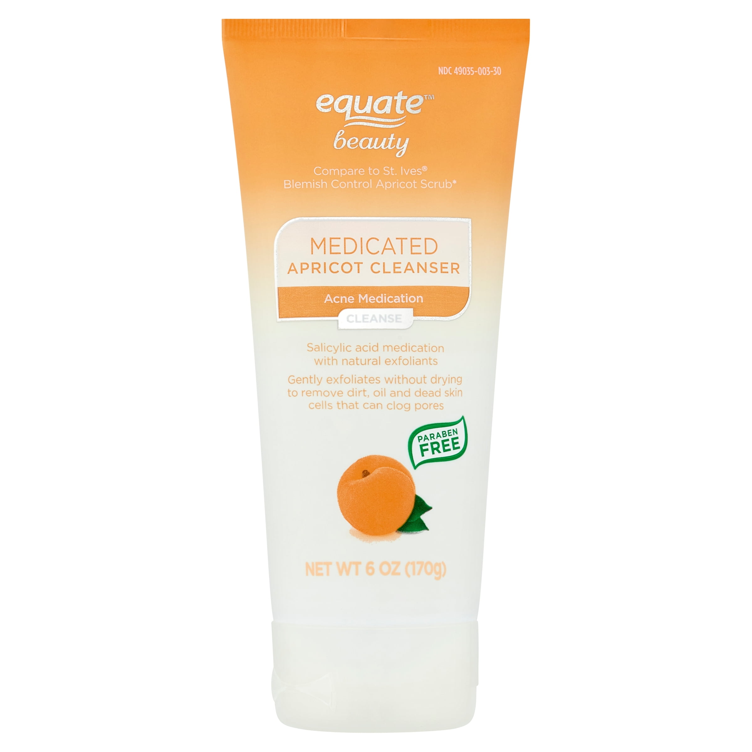 Equate Beauty Blemish Control Apricot Scrub Acne Medication, 6 oz