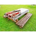 thumbnail image 1 of Christmas Outdoor Tablecloth, Several Pets with Surprise Christmas Presents Adorable Dogs Cats and Rabbits, Decorative Washable Fabric Picnic Tablecloth, 58 X 104 Inches, Brown Red White, by Ambesonne, 1 of 2