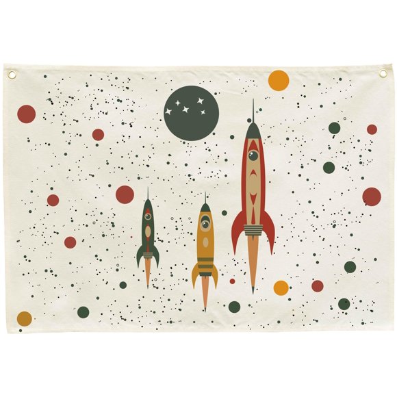Suministros Para Fiestas En El Espacio Exterior, Sistema Solar De Cohetes, Pancarta Rectangular Con Temática De Planeta, Cartel De Pared, Decoración De Regalo Para Bebés, Niñas, Niños, Guardería, Enci