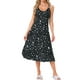 thumbnail image 2 of INSPIRAR CHIC Vestido de pijama para mujeres en el Día de la Madre, tirantes cruzados, escote redondo, camisón largo, color negro luna, 2 of 6