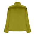 thumbnail image 6 of Atogsazn Women's Silk Satin Blouse Casual Long Sleeve Tops Bussiness Work Shirt Tunic Tops Outfit Outerwear 03-Green XL Fashion, 6 of 6