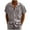 Mens Shirts Gray, variant on Mens Cotton Linen T-Shirts, Short Sleeve Shirts for Men Summer Fashion Striped Printed Lapel Button Down T Shirts S-3XL