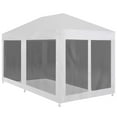 thumbnail image 2 of VidaXL 236.2" x 118.1" White Outdoor Canopy, 4 Mesh Sidewalls and UV Resistant, 2 of 7