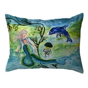 Mermaid and Jellyfish Noncorded Pillow 16x20 Medium