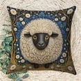 thumbnail image 4 of Standard Pillow Covers with Zipper 45x45cm Cute Lamb Sheep Pattern, Soft Polyester Fabric for Sofa & Bed Home Decor, Hidden Zipper & Easy Care, 4 of 6