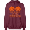 thumbnail image 2 of OXI Hoodie Sweatshirt - Halloween Starting Pumkins, Basic Casual Hoodie for Men's and Women Fleece Hoodie Long Sleeve - Maroon 2X-Large, 2 of 3