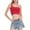 Red, variant on HaoXianJian Women's One Shoulder Tank Top Sports Bra for Women Yoga Crop Tank Top Camisoles Going Out Tank Top Streetwear