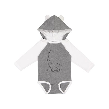

Inktastic Pocket Dino Roaring Brontosaurus Gift Baby Boy or Baby Girl Long Sleeve Bodysuit