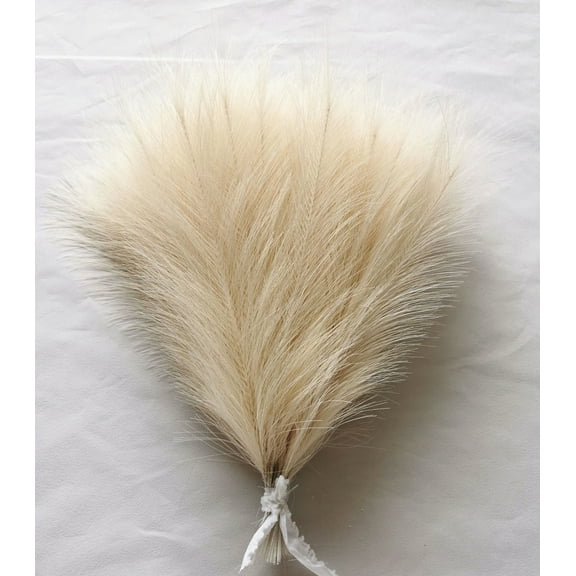 TETOU 80Pcs Artificial Pampas Grass Decor, 16.5" Faux Pampas Grass for Vase Fille Table Home Party Wedding Boho Decorations - Beige