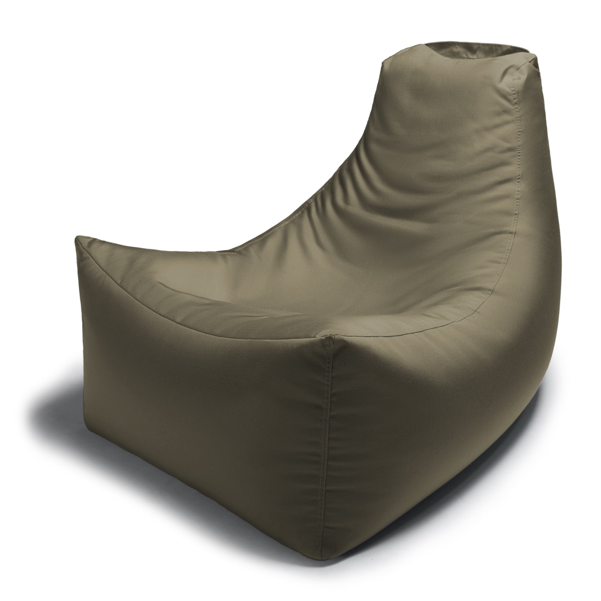 Jaxx Juniper Outdoor Bean Bag Lounge Chair - Fade Resistant, Removable Cover, Taupe Striped