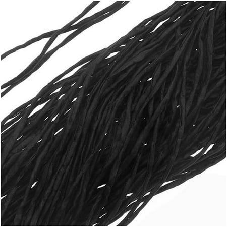 - Silk Fabric String, 2mm Diameter, 42 Inches Long, 1 Strand, Black